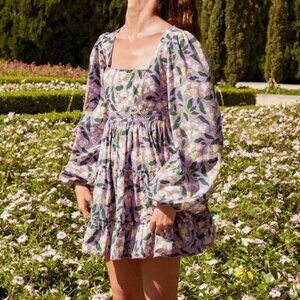 Agua by Agua Bendita | Size XL | Avena Dos Gardenias Lila mini dress in lilac